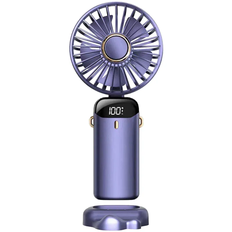Portable Fan Personal Fan 5000MAh Rechargeable,5 Speeds with LED Display,90° Adjustable (8564)