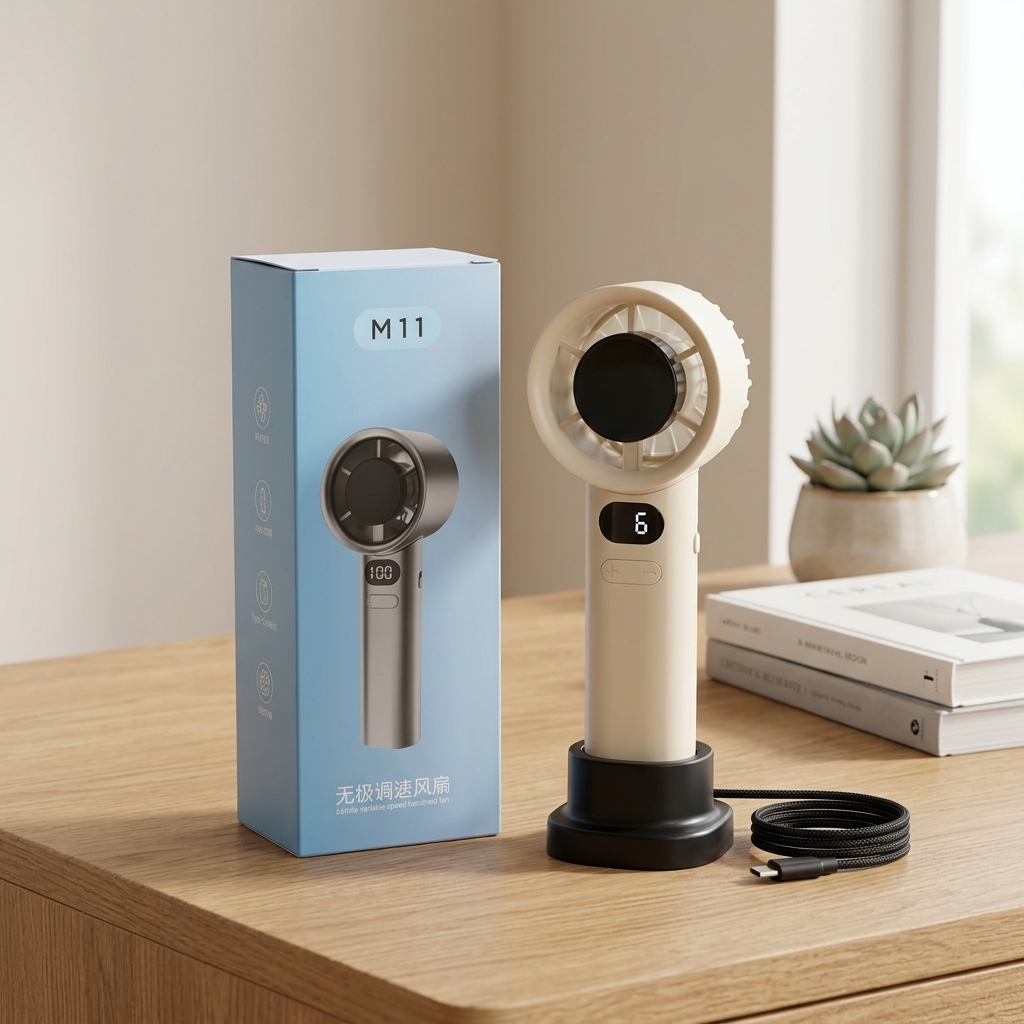 M11 Handheld Fan Portable Bladeless Mini Fan rechargeable (3686)